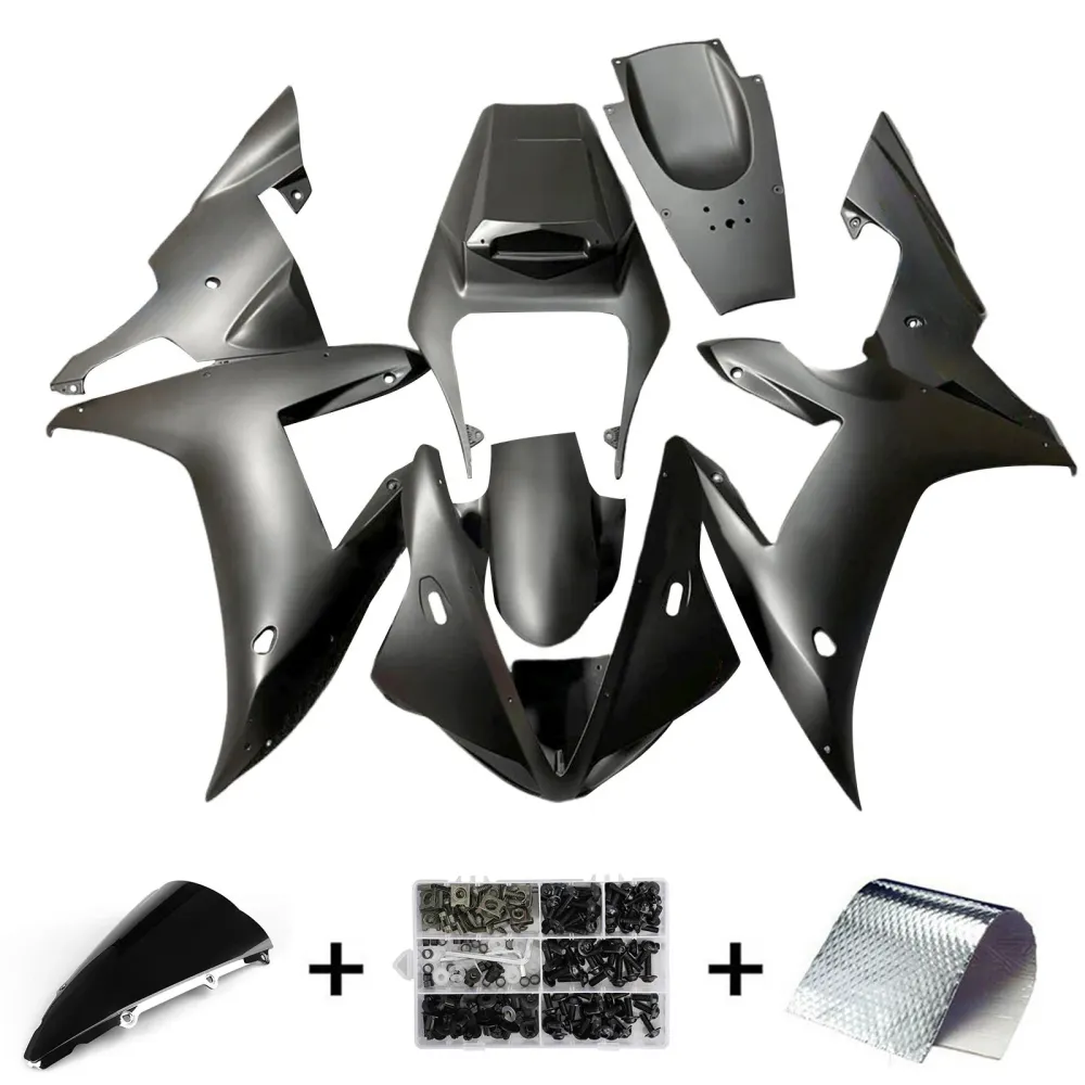 AMOTOPART 2002-2003 YAMAHA YZF R1 MATTE ZWARTE BLAUWE KOBLE KIT