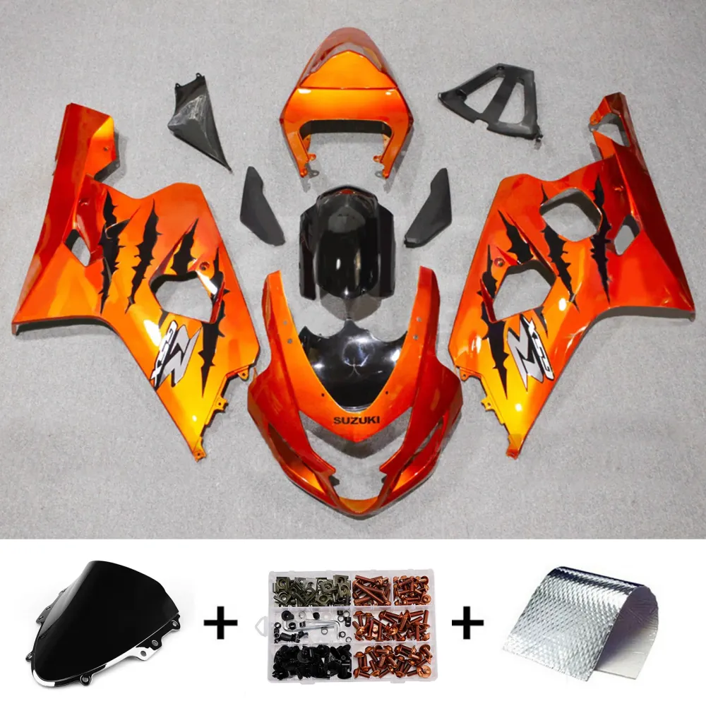 Amotopart 2004-2005 Suzuki GSXR 600/750 rood oranje zwart kuipset