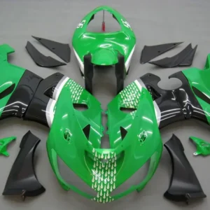 Amotopart 2005-2006 Kawasaki ZX6R 636 Zwart & Groene kuipset