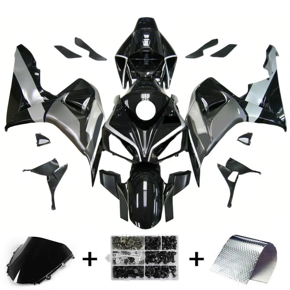 Amotopart 2006-2007 Honda CBR1000RR grijszwarte kuipset