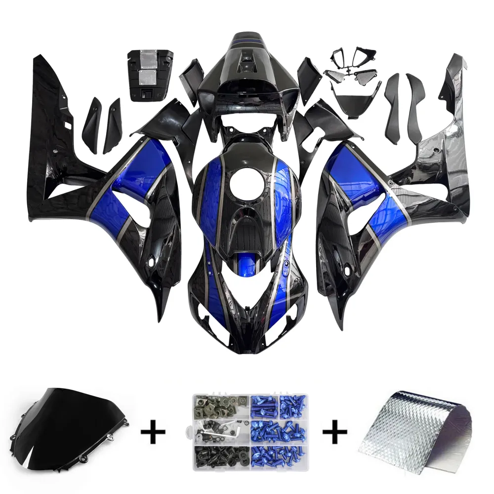 Amotopart 2006-2007 Honda CBR1000RR zwartblauwe kuipset