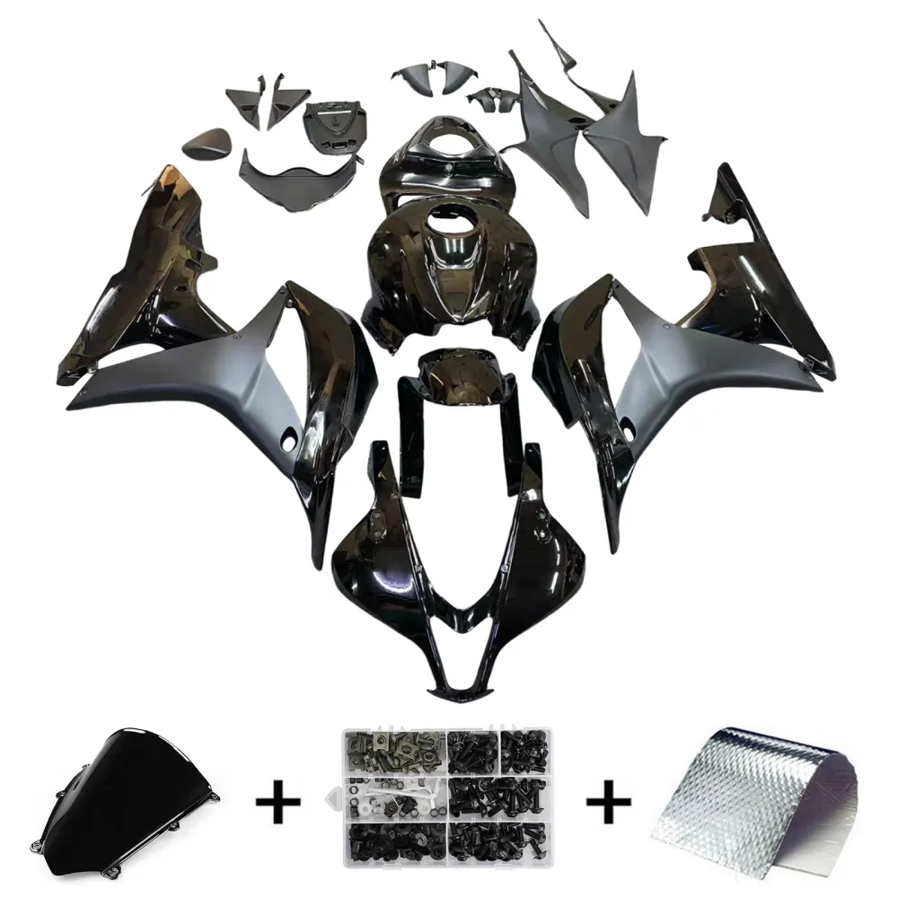 Amotopart 2007-2008 Honda CBR600RR Black Fairing Kit