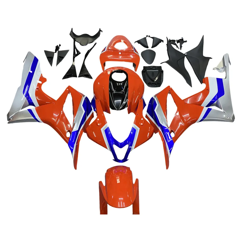 AMOTOPART 2007-2008 HONDA CBR600RR ORANGE BLAUWE WIT KUIST KIT