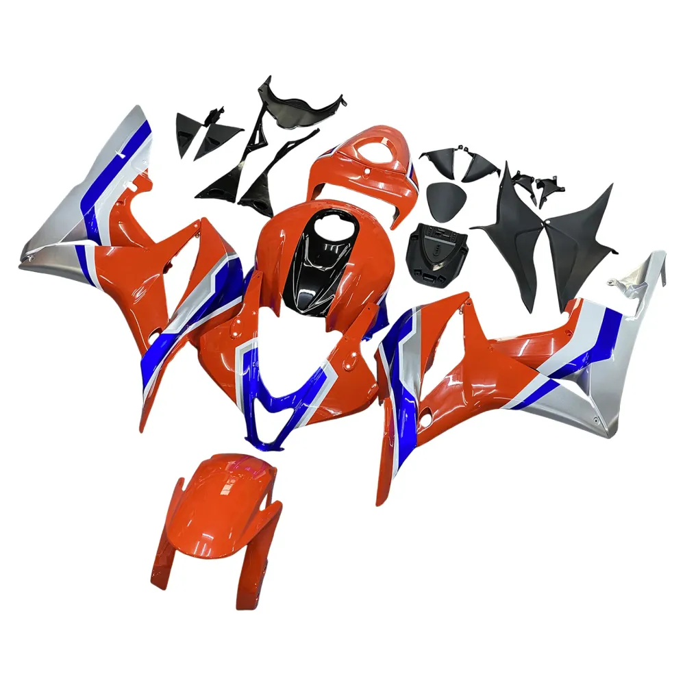 AMOTOPART 2007-2008 HONDA CBR600RR ORANGE BLAUWE WIT KUIST KIT