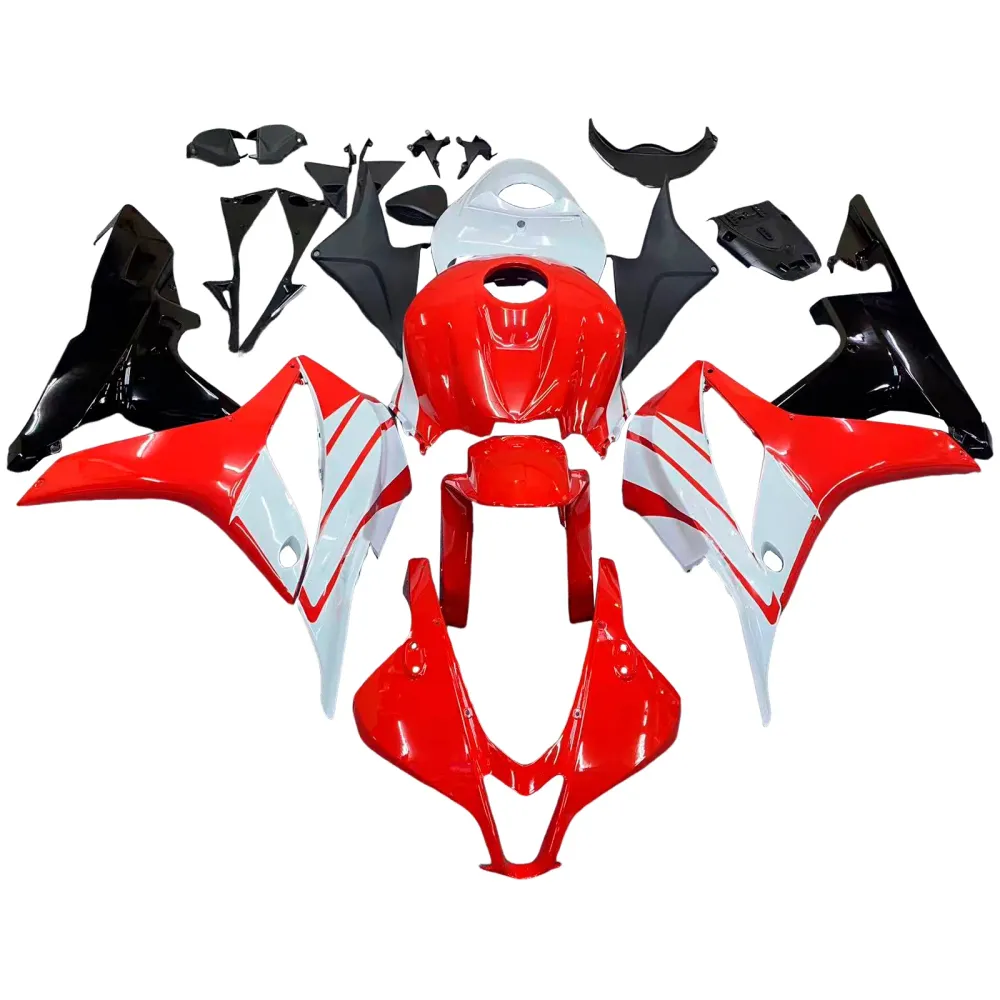 Amotopart 2007-2008 Honda CBR600RR Red White Fairing Kit