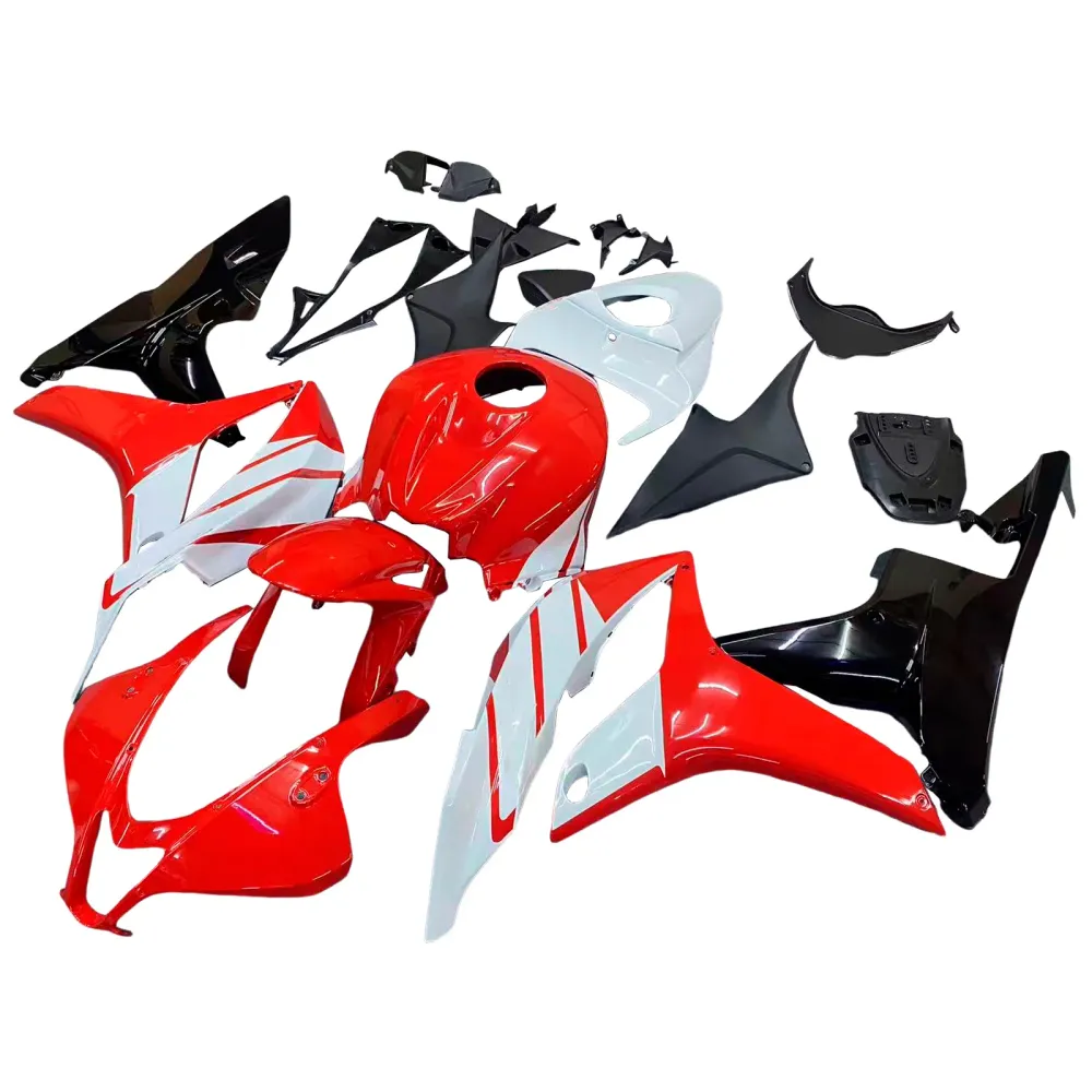 Amotopart 2007-2008 Honda CBR600RR Red White Fairing Kit