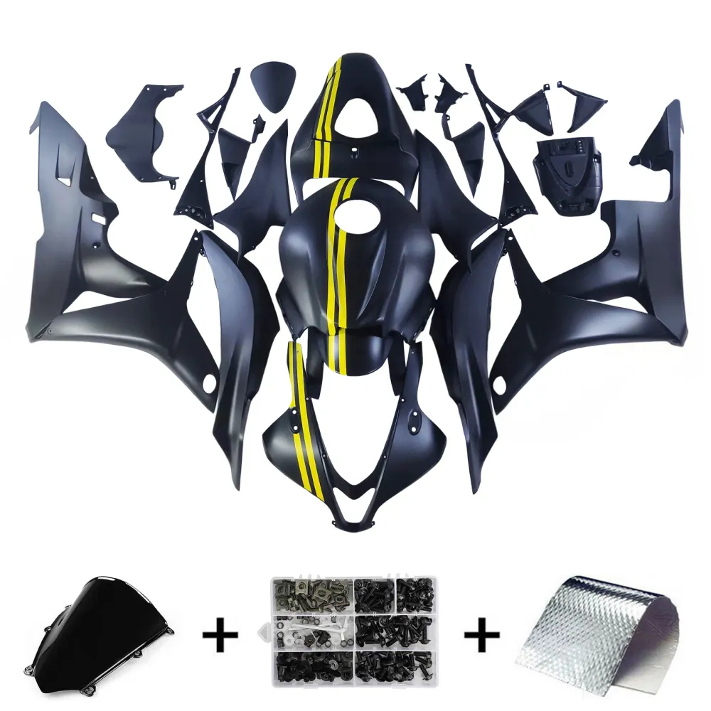Amotopart 2007-2008 Honda CBR600RR zwartgele kuipset