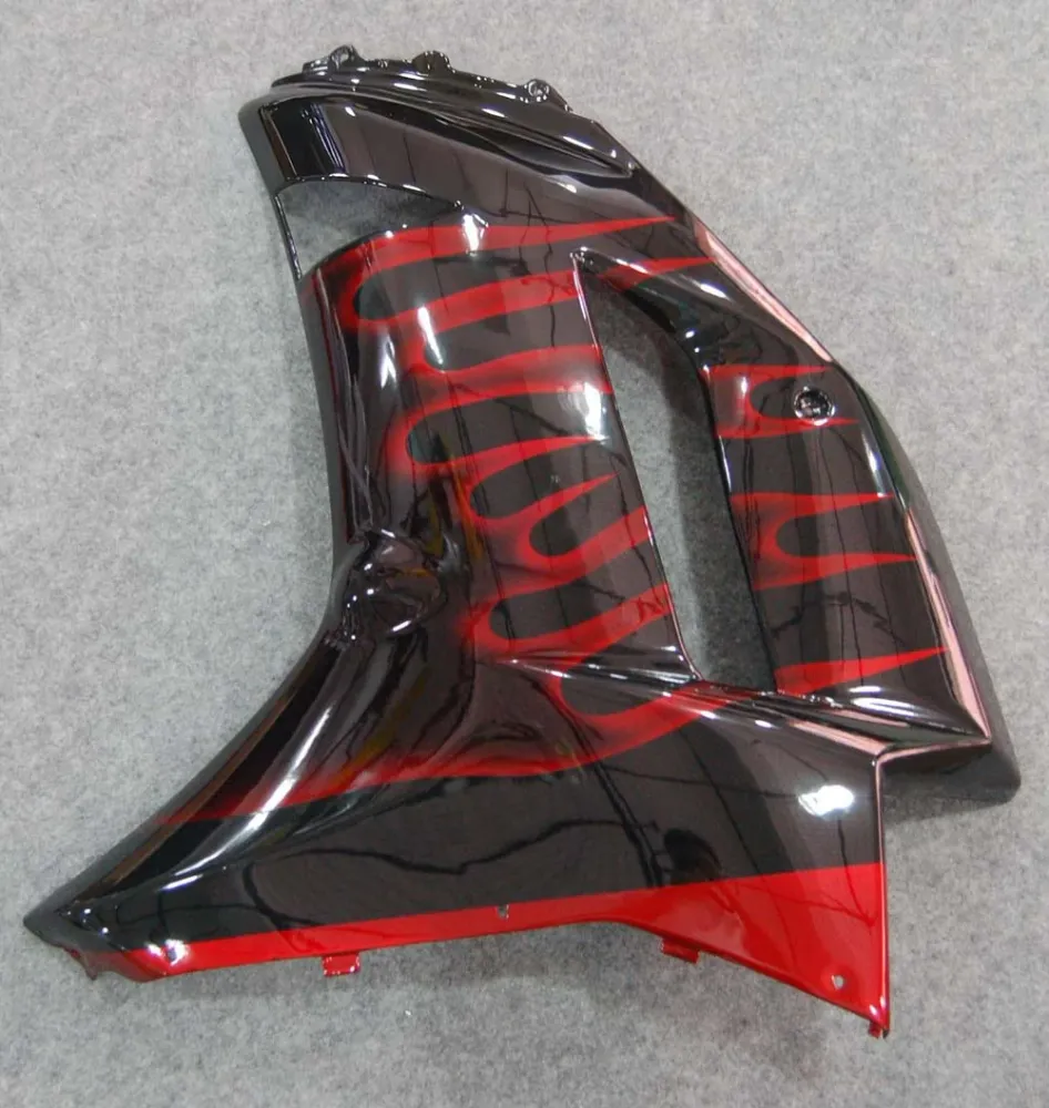 Amotopart 2007-2008 Kawasaki ZX6R 636 Red Flame kuipset