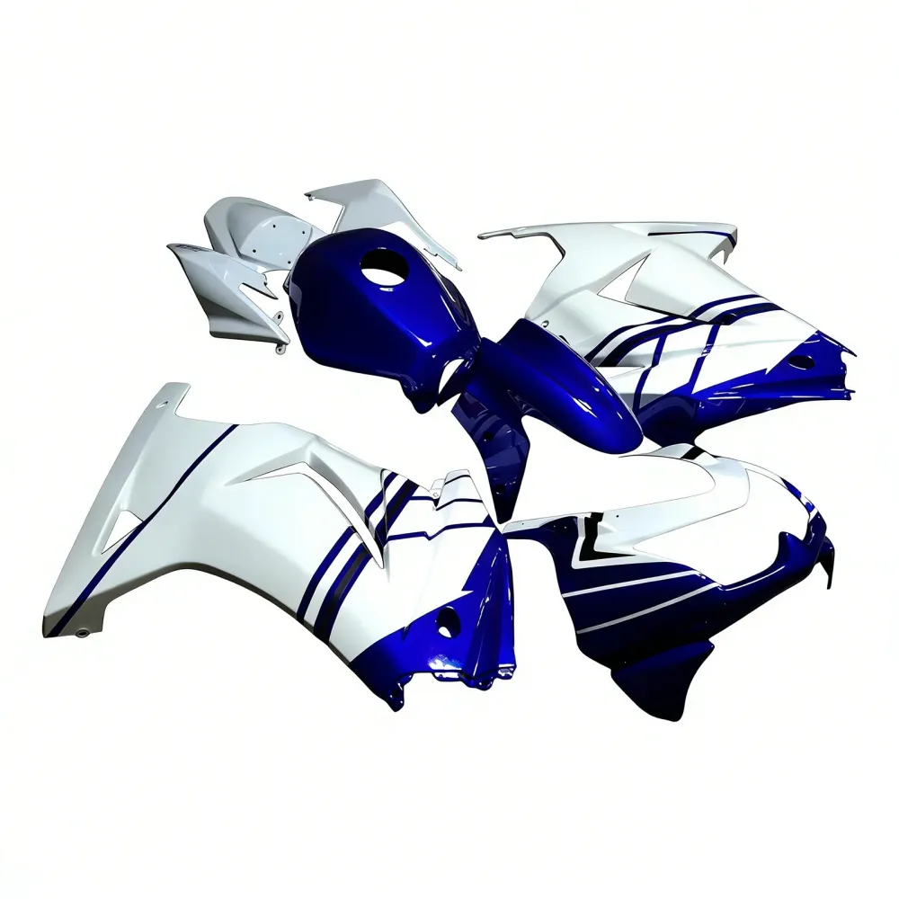 Amotopart 2008-2012 Kawasaki EX250 Ninja250r Zwart Witblauw en rode kuipkit