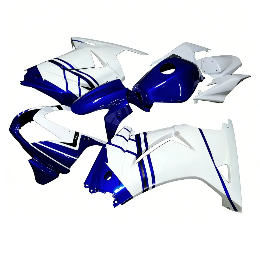 Amotopart 2008-2012 Kawasaki EX250 Ninja250r Zwart Witblauw en rode kuipkit