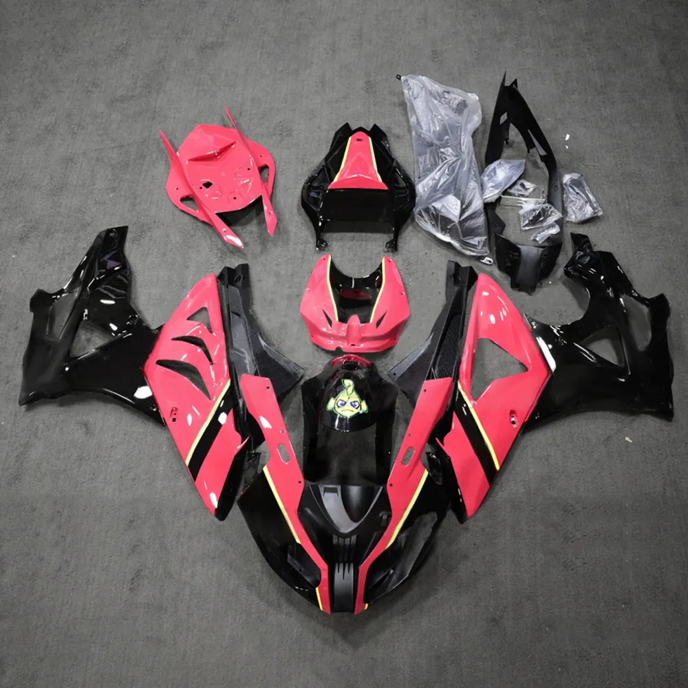 Amotopart 2009-2014 BMW S1000RR Black Pink Fairing Kit