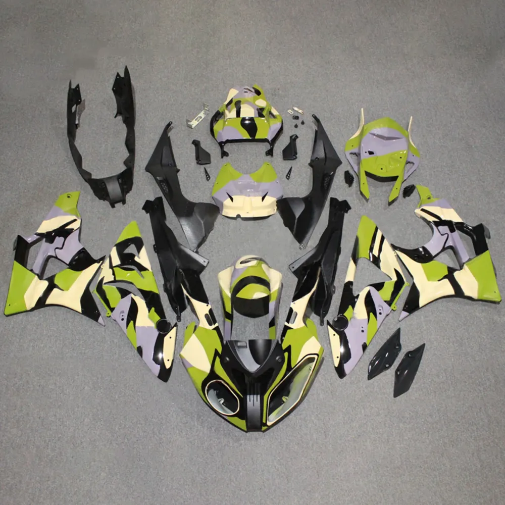 Amotopart 2009-2014 BMW S1000RR Zwarte groene geel kuipkit