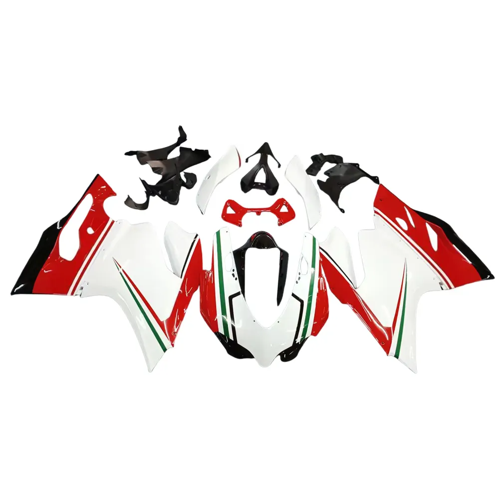 Amotopart 2012-2015 Ducati 899 Wit Black Red Fairing Kit