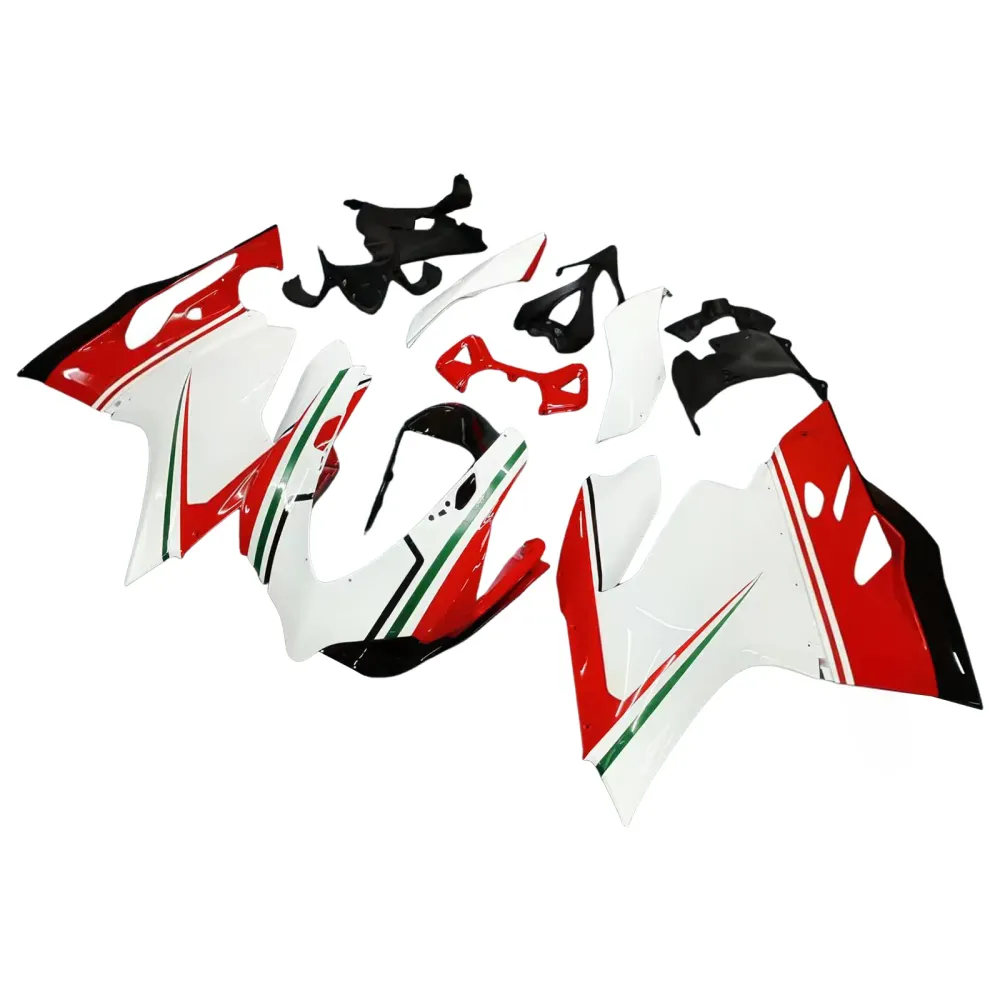 Amotopart 2012-2015 Ducati 899 Wit Black Red Fairing Kit