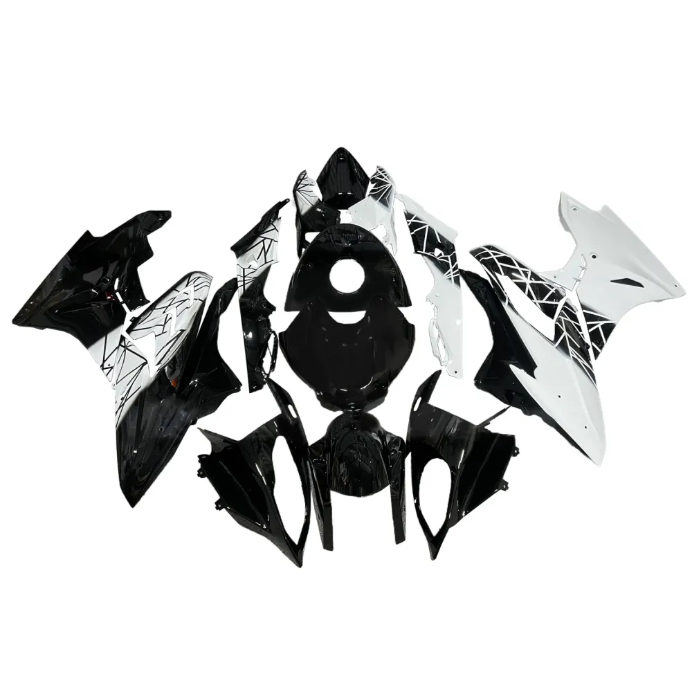Amotopart 2017-2018 BMW S1000RR Glossy Black White Fairing Kit