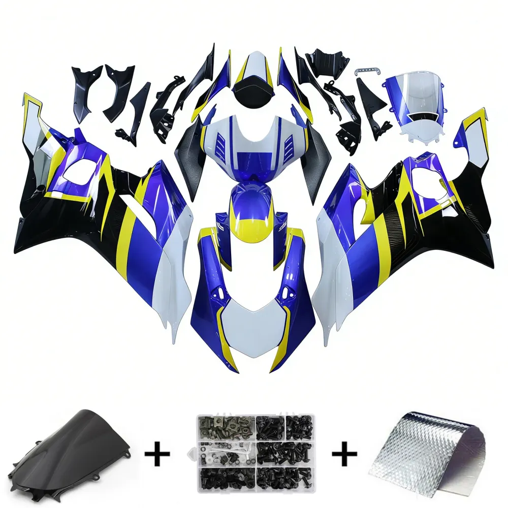 Amotopart 2017-2023 Yamaha YZF R6 wit blauw zwart geel kuipset