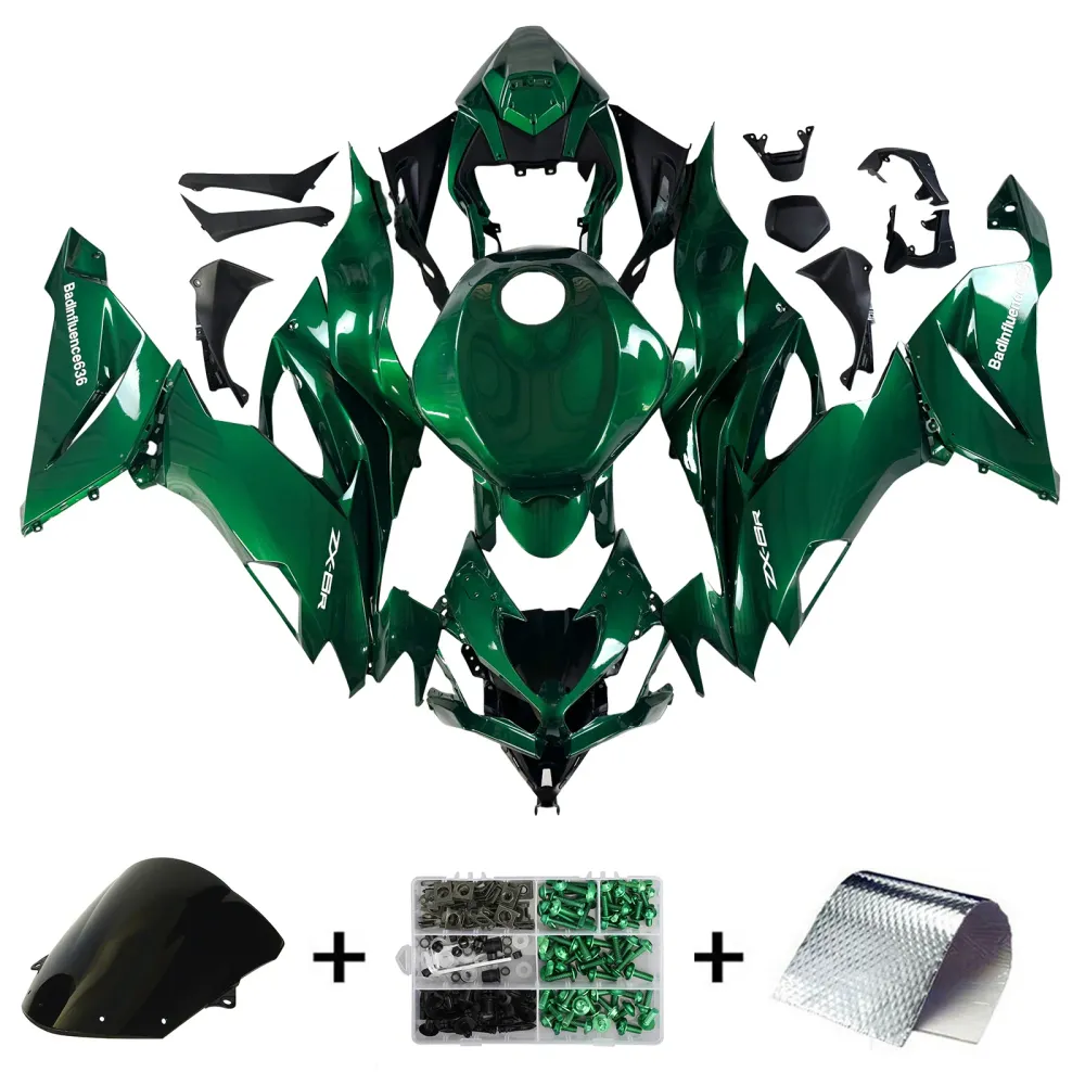 Amotopart 2019-2023 Kawasaki ZX6R metallic groene kuipset