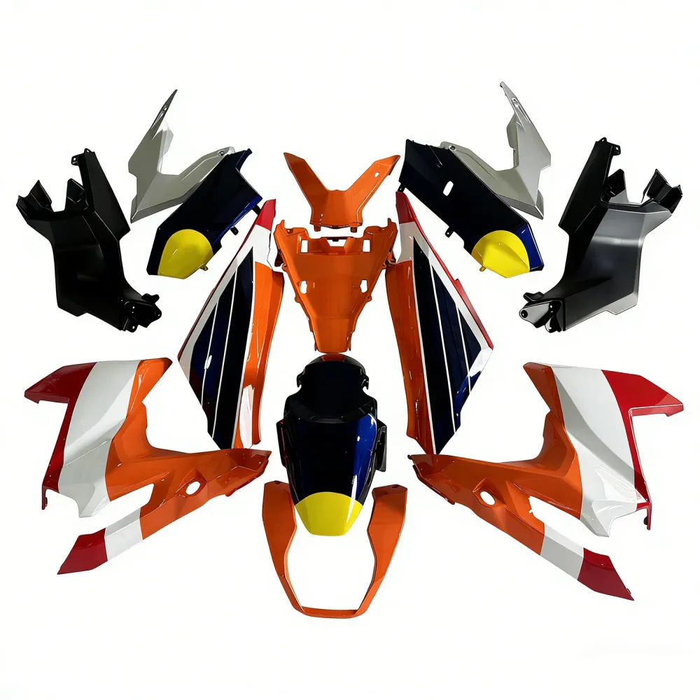 Amotopart 2022-2024 Honda Adv160 Black White Orange Fairing Kit