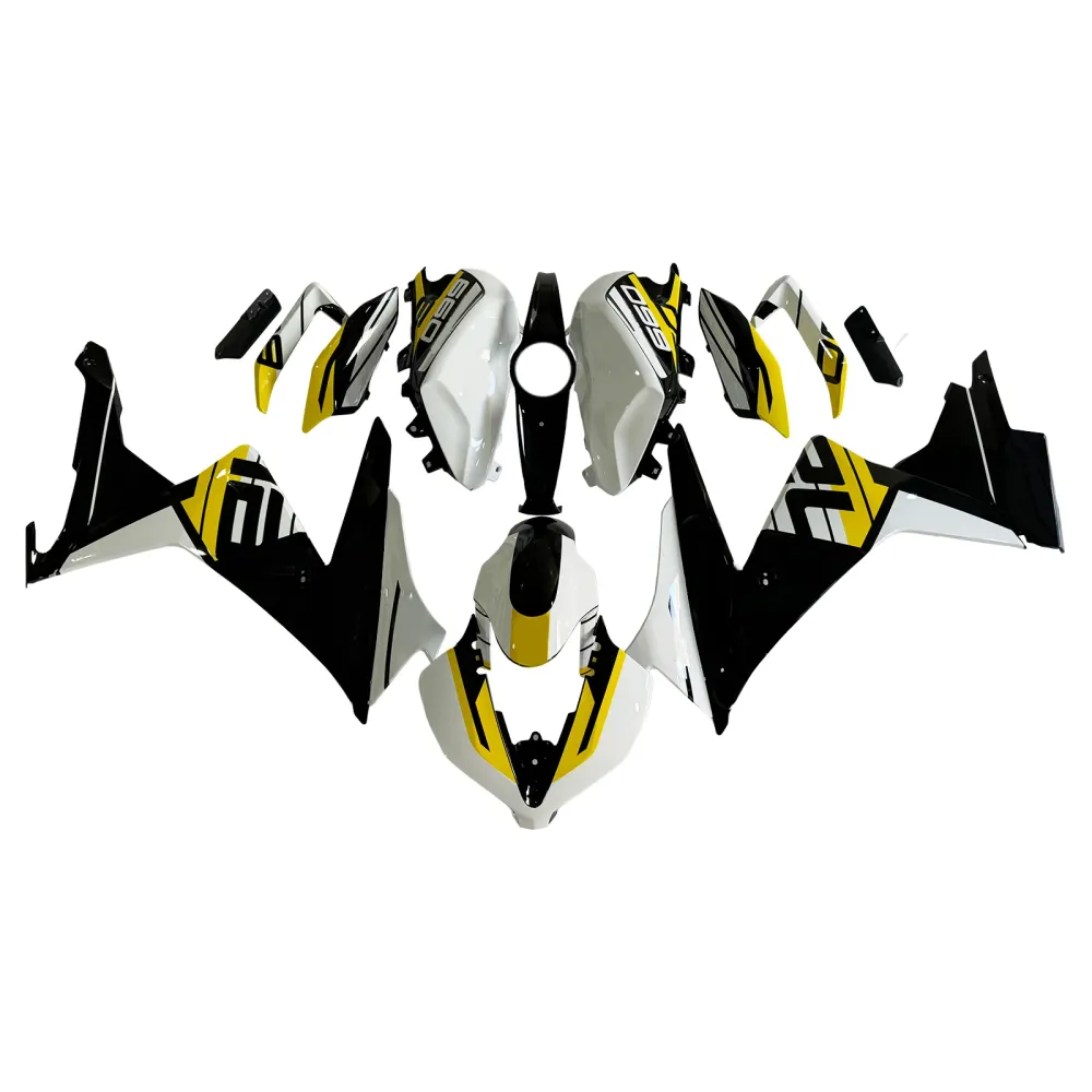 Amotopart 2024-2025 Triumph Daytona 660 Geel Zwart Wit Kuipset