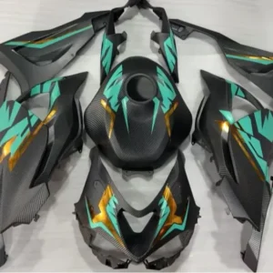 Amotopart 2024-2026 Kawasaki ZX-6R koolstofvezelpatroon groene kuipset