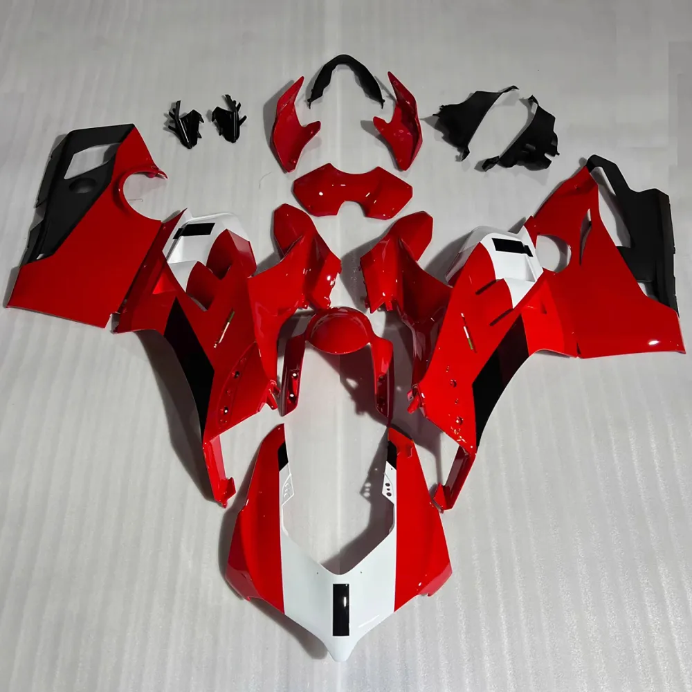 Amotopart Ducati 20-21 V4 V4S Glossy Black White Red Reding Kit