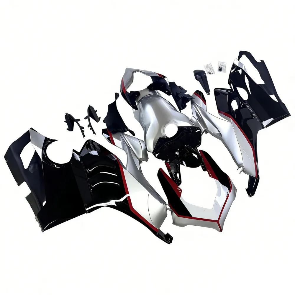 Amotopart Ducati 20-21 V4 V4S Koolstofvezel Zwart grijs Wit kuipkit