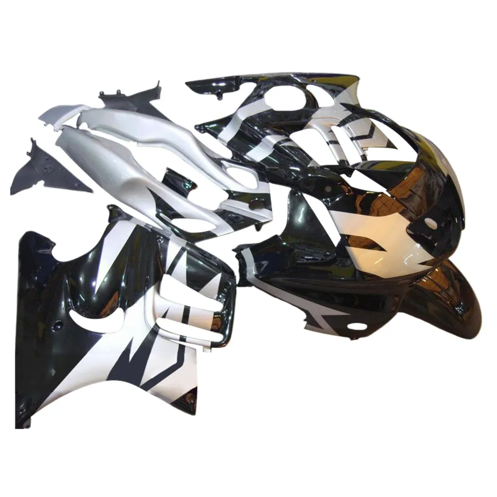 Amotopart motorcykelkuipset voor Honda CBR600 F3 1995-1996, zwart en grijs met logo
