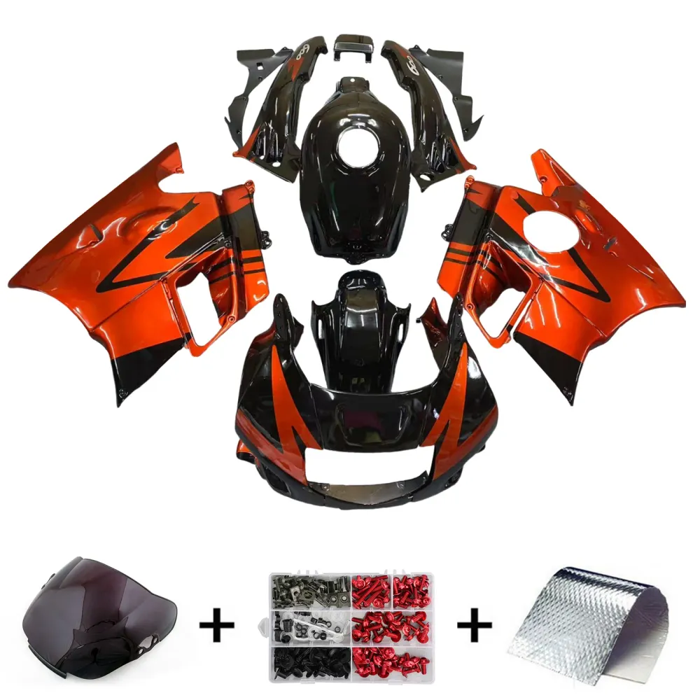 Amotopart motorfietskuipset zwart/rood voor Honda CBR600 F2, 1991-1994