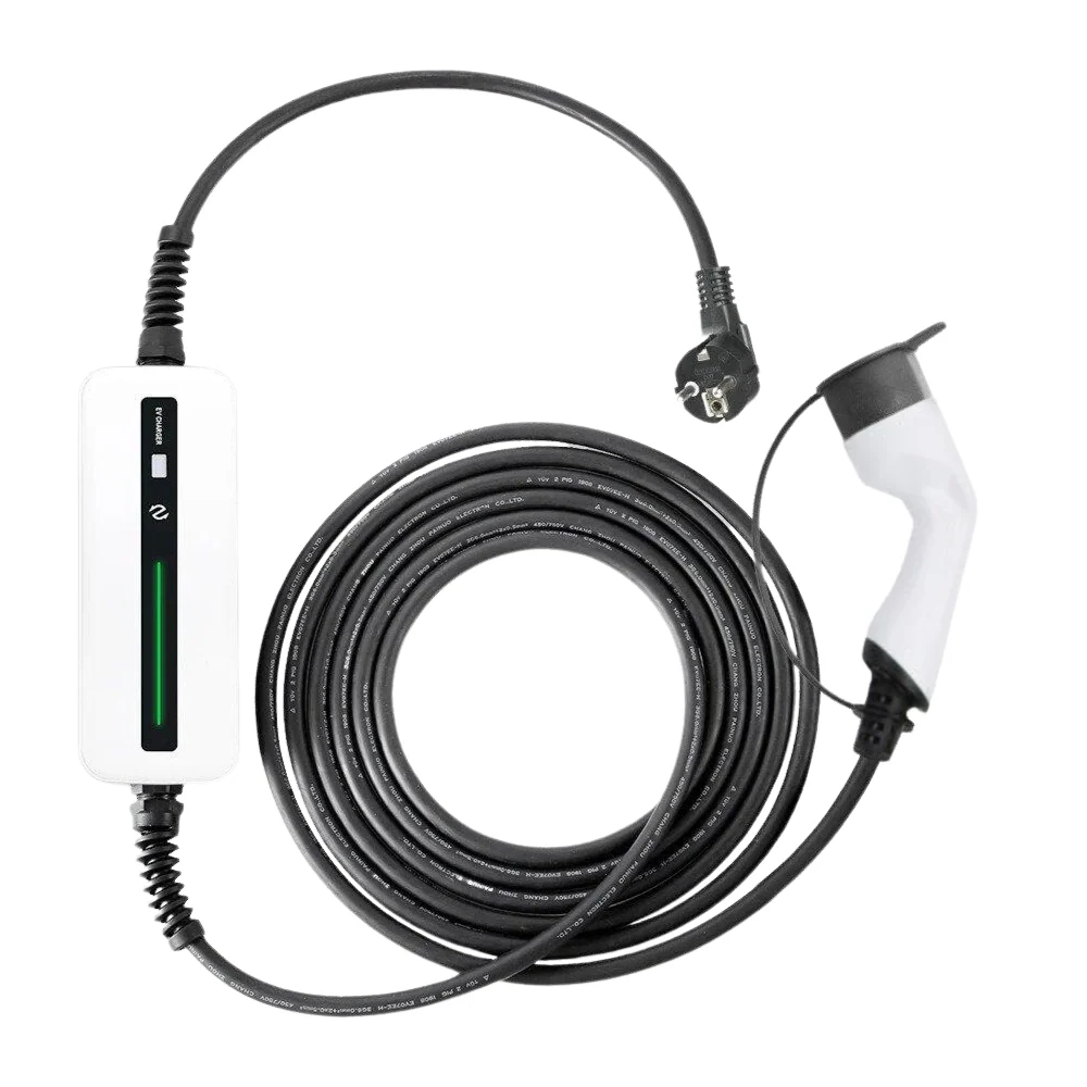 Mobiele Lader MG ZS - Besen Wit met LCD Type 2 naar Schuko