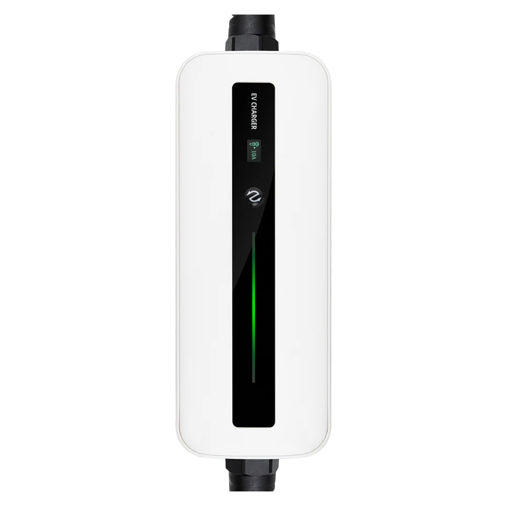 Mobiele Lader Jeep Wrangler - Besen Wit met LCD Type 2 naar Schuko