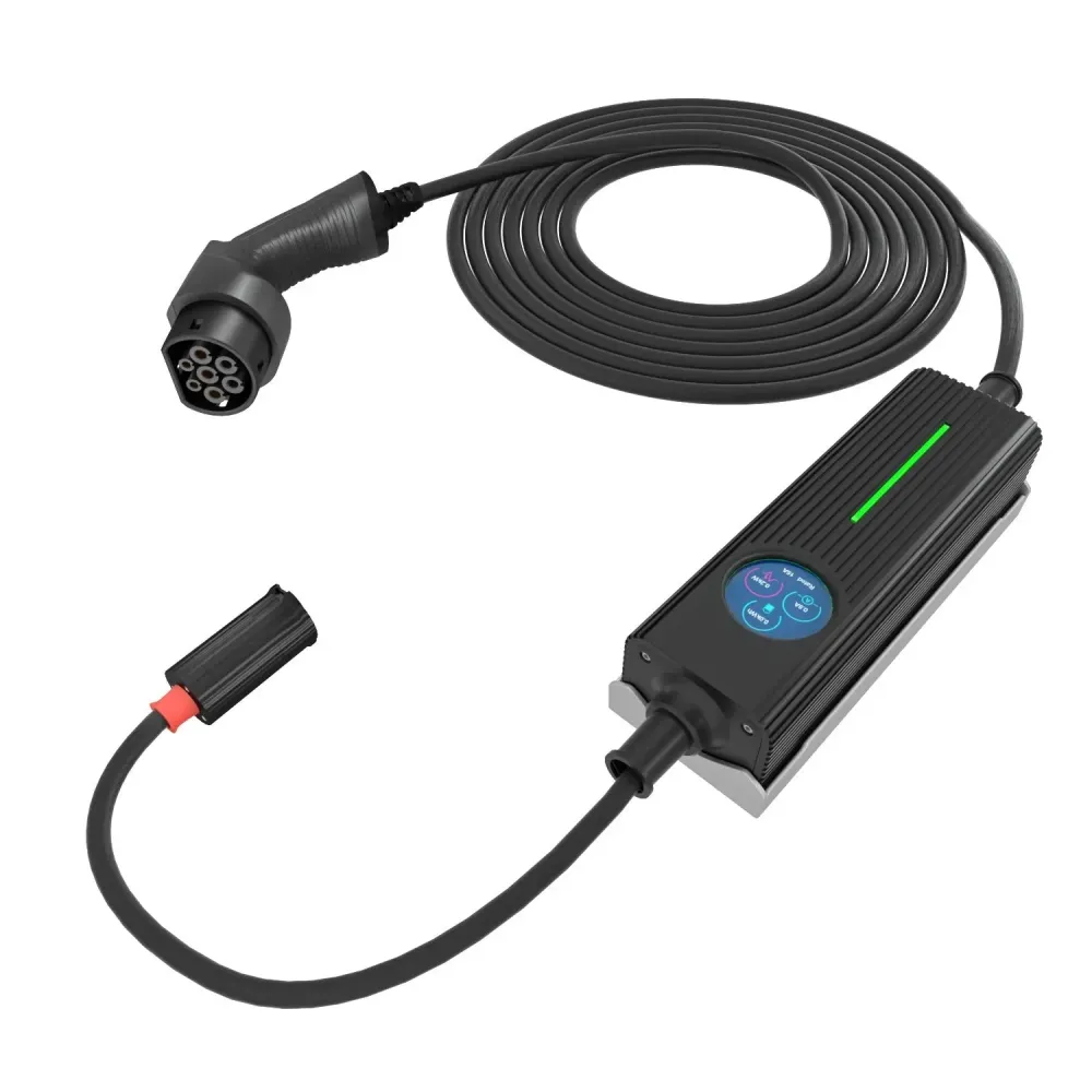 Mobiele Lader Porsche Macan - Besen Slimme Mobiele Laadpaal met LCD - Type 2 - 1 & 3-fase - Tot 16 kW