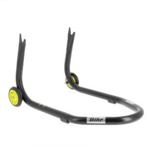 BIHR Home Track Paddockstand achter "V" Vaste Adapters Zwart met Gele Wielen
