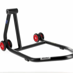 BIHR Home Track Paddockstand Enkelzijdig Links Zwart met Rode Wielen