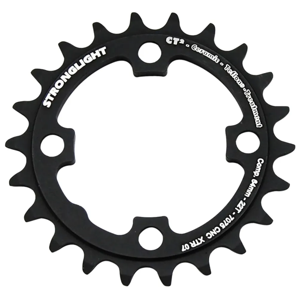 Binnenkettingblad STRONGLIGHT CT² SHIMANO XTR M970 9V 4 Gats 64mm