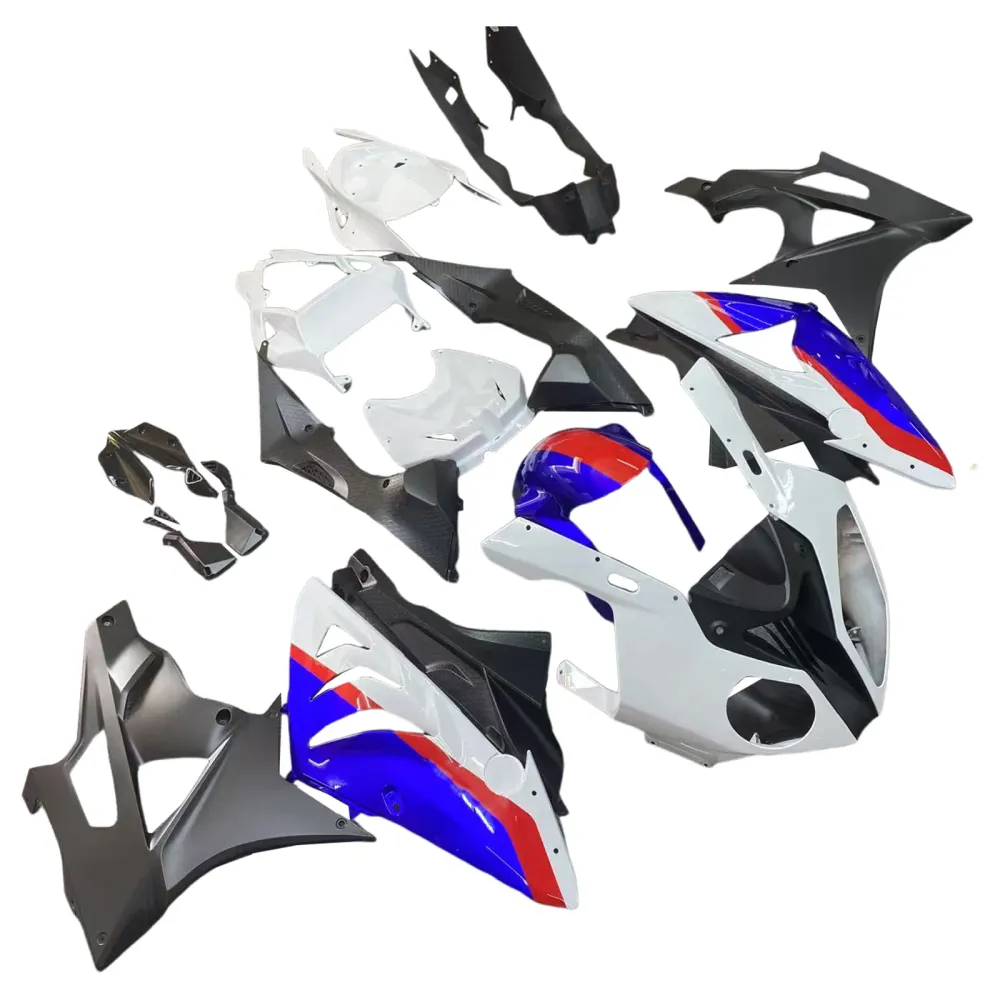 Amotopart BMW S1000RR 2009-2014 Blue & Red Style3 Fairing Kit