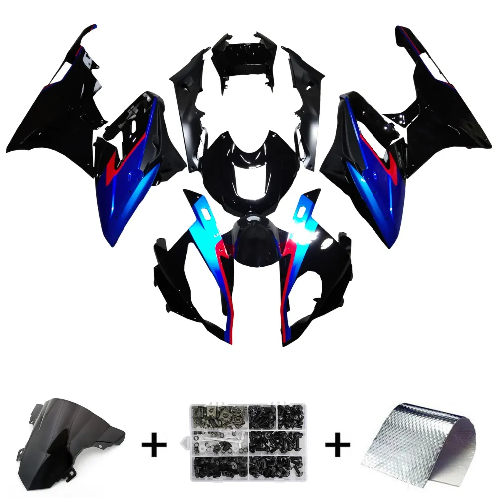 Amotopart BMW S1000RR 2015-2016 Blauw&BLack Style4 kuipset