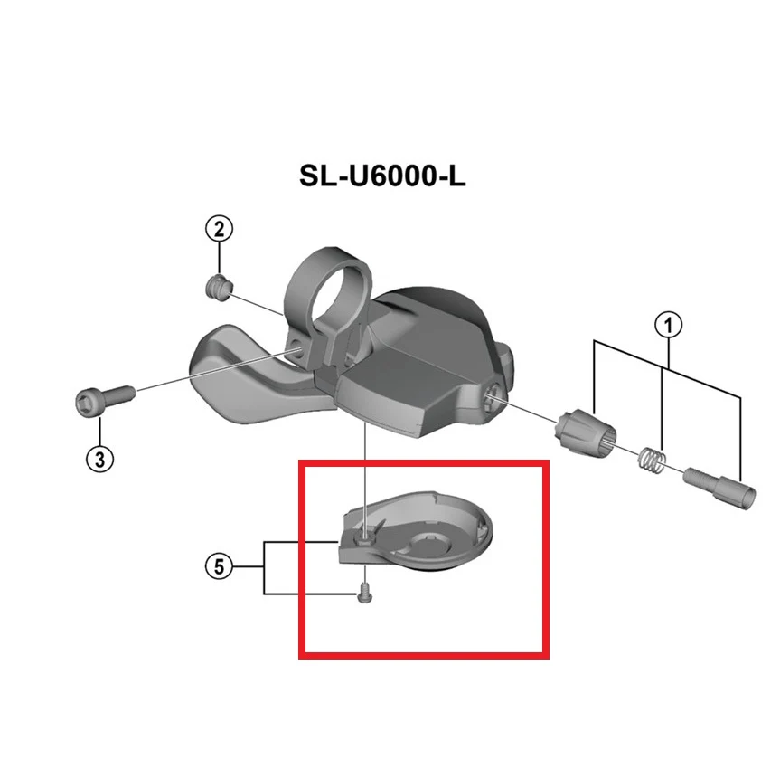 Bodemdeksel voor SHIMANO SL-U6000-L Snelheidsregeling links