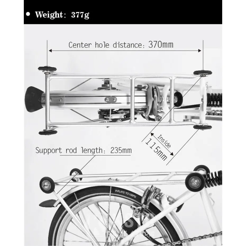 Brompton achter bagagedrager set
