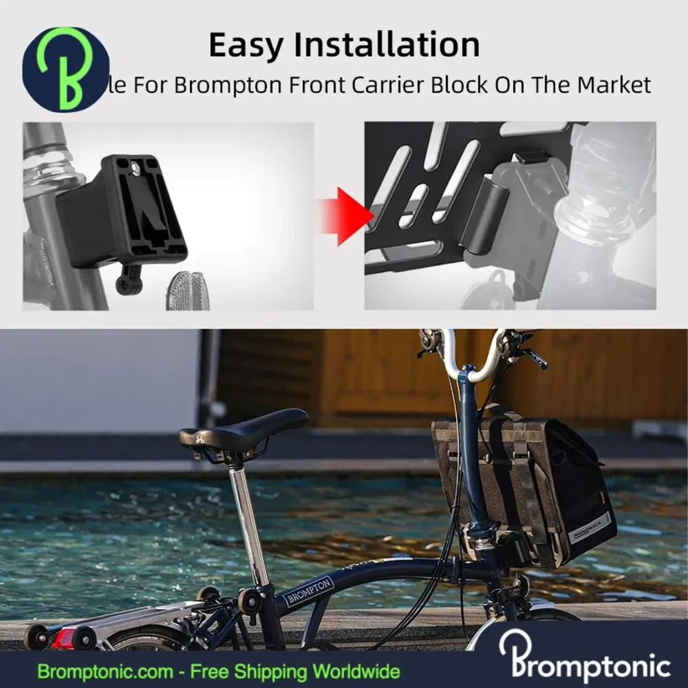 Brompton Front Bag 13L Waterdichte & Snel Afneembare Rugzak met Binnenste Ondersteuningsbord
