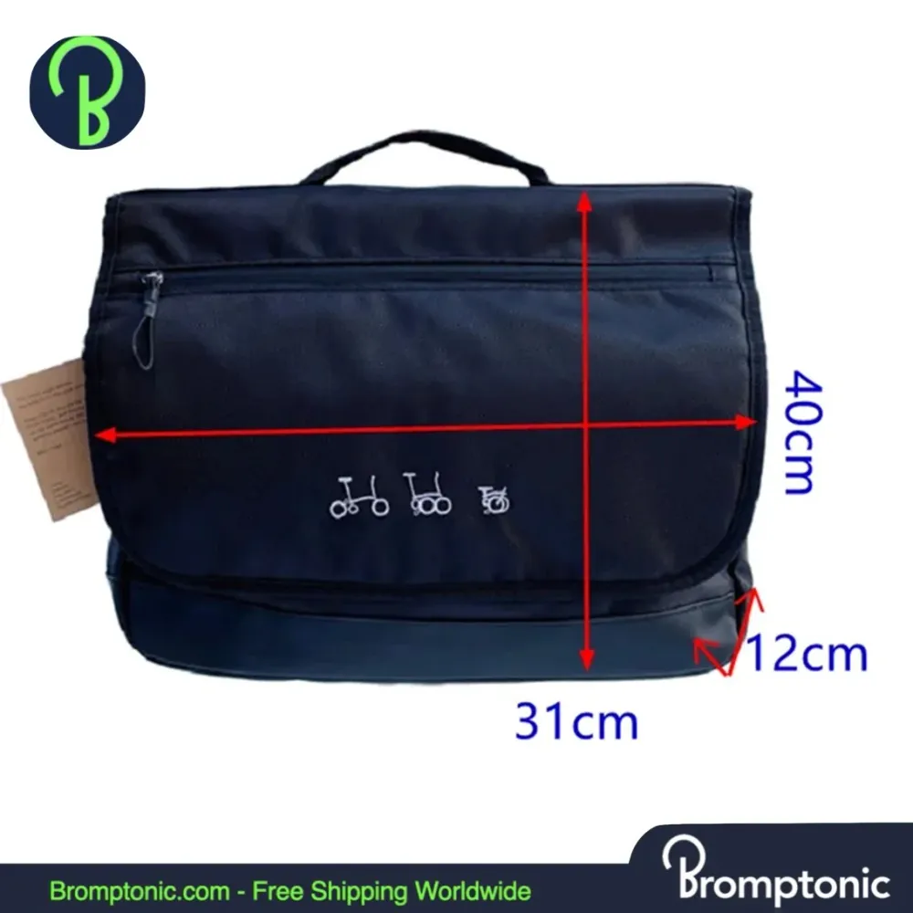 Brompton Front Storage Handtas met regenbestendige hoes en aluminium houder
