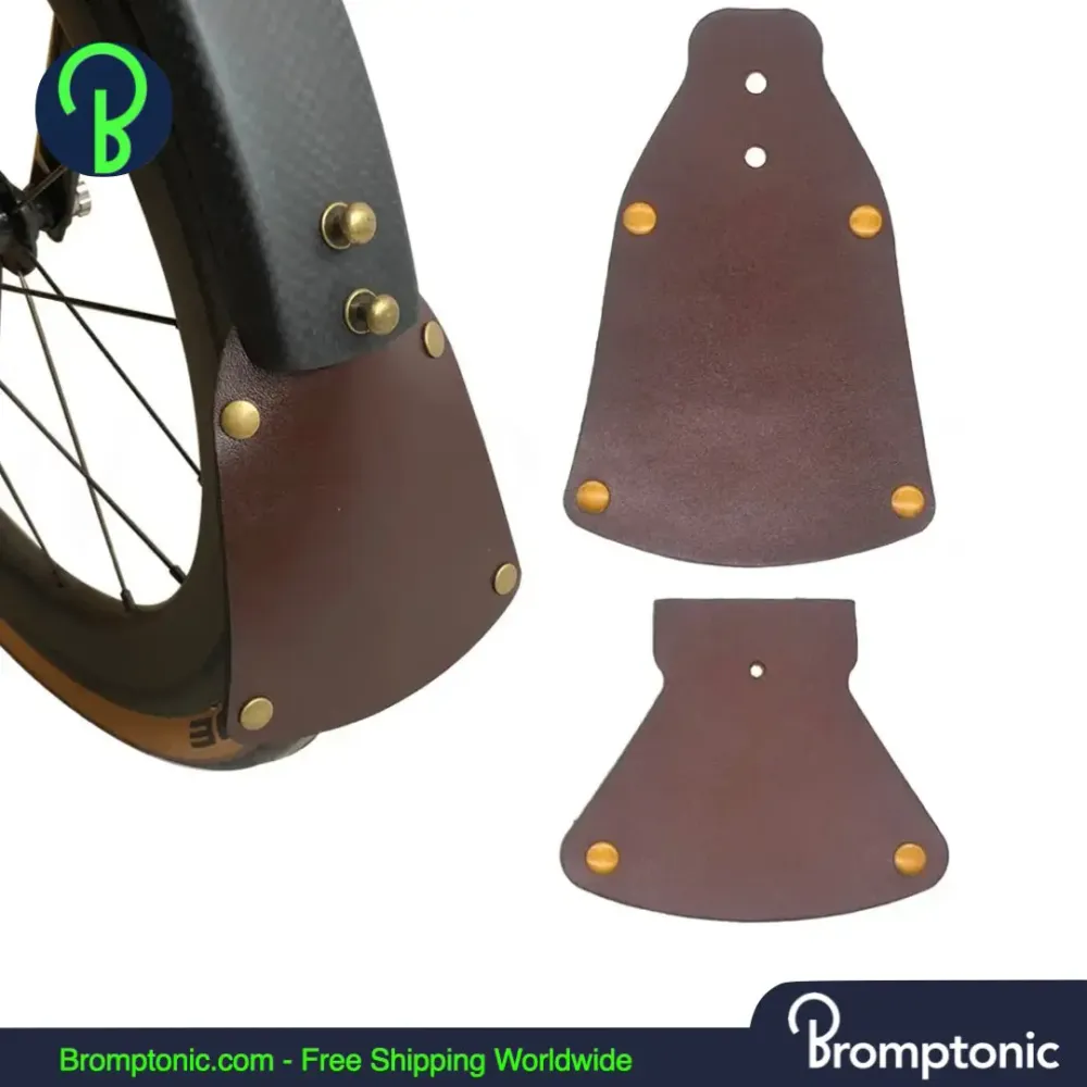 Brompton handgemaakt klassiek leren spatbord