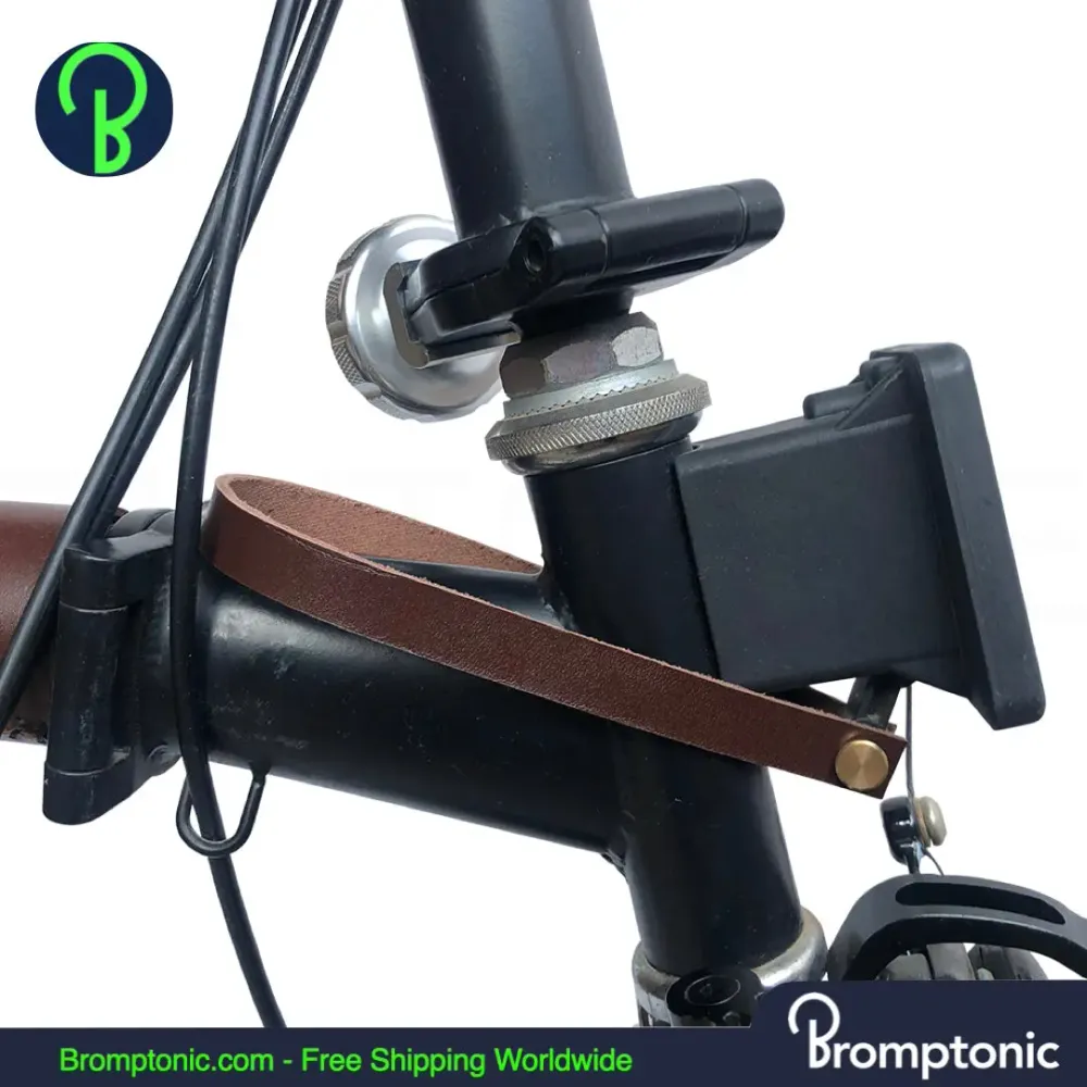 Brompton lederen strip voor tas met snelsluiting