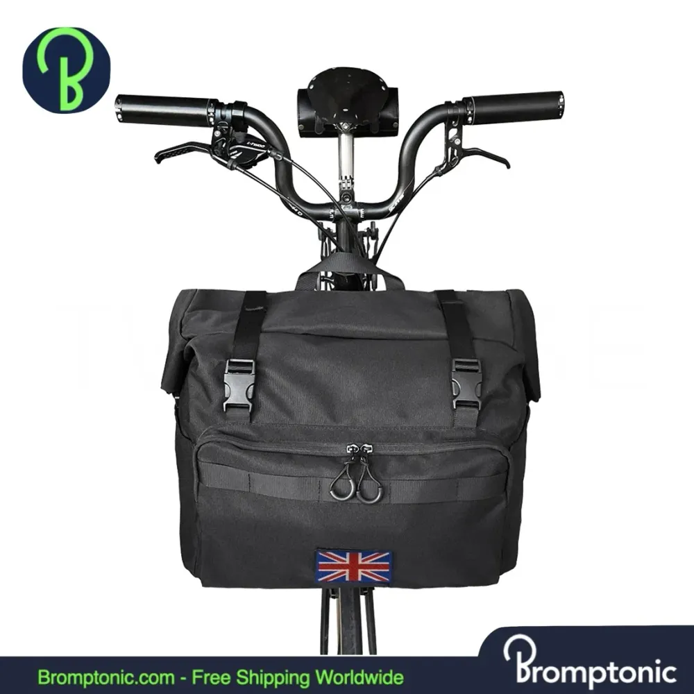 Brompton Roll-Top Voortas 25L - Rugzakstijl met regenhoes