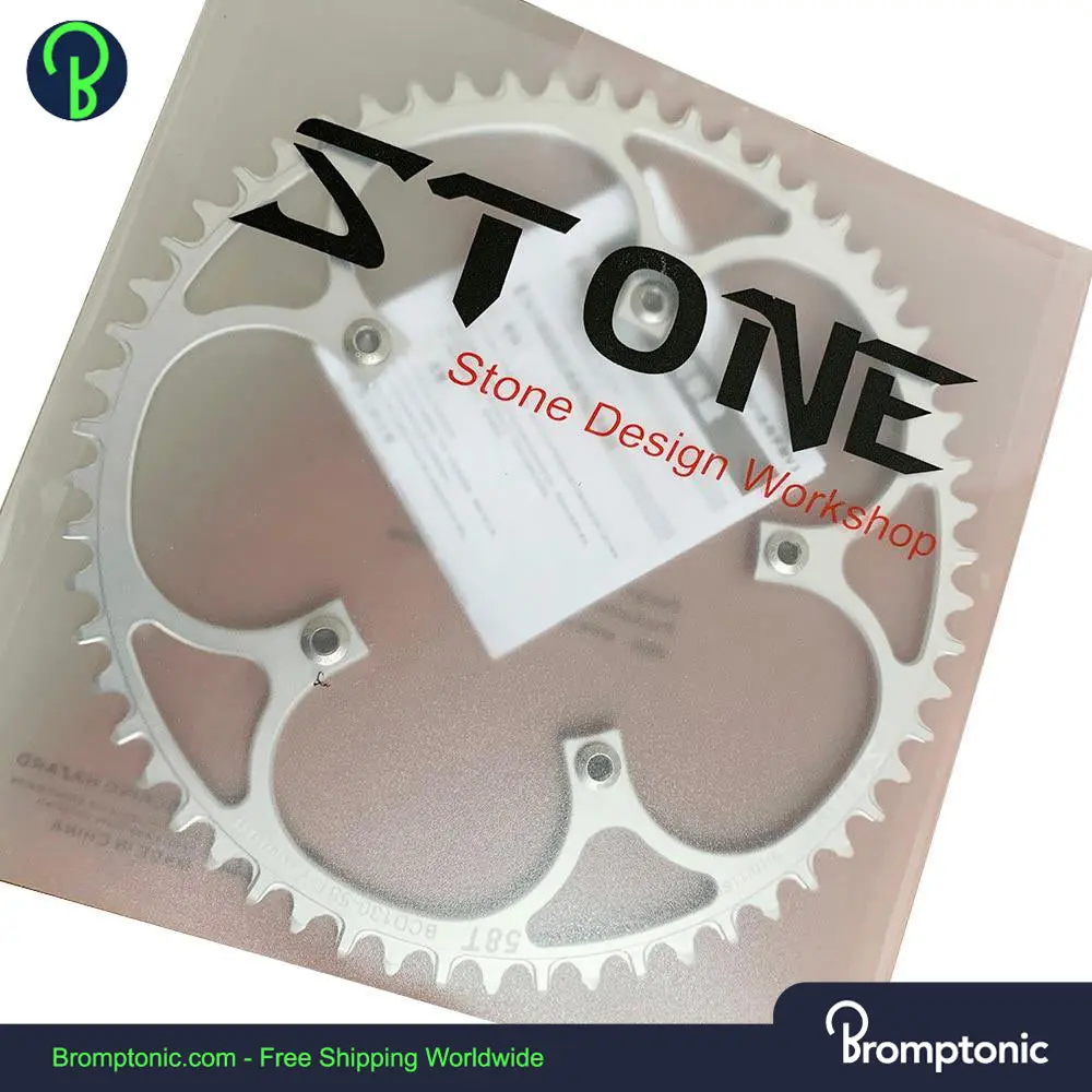 Brompton Ronde Kettingring BCD 130mm 5 Bouten Zilver