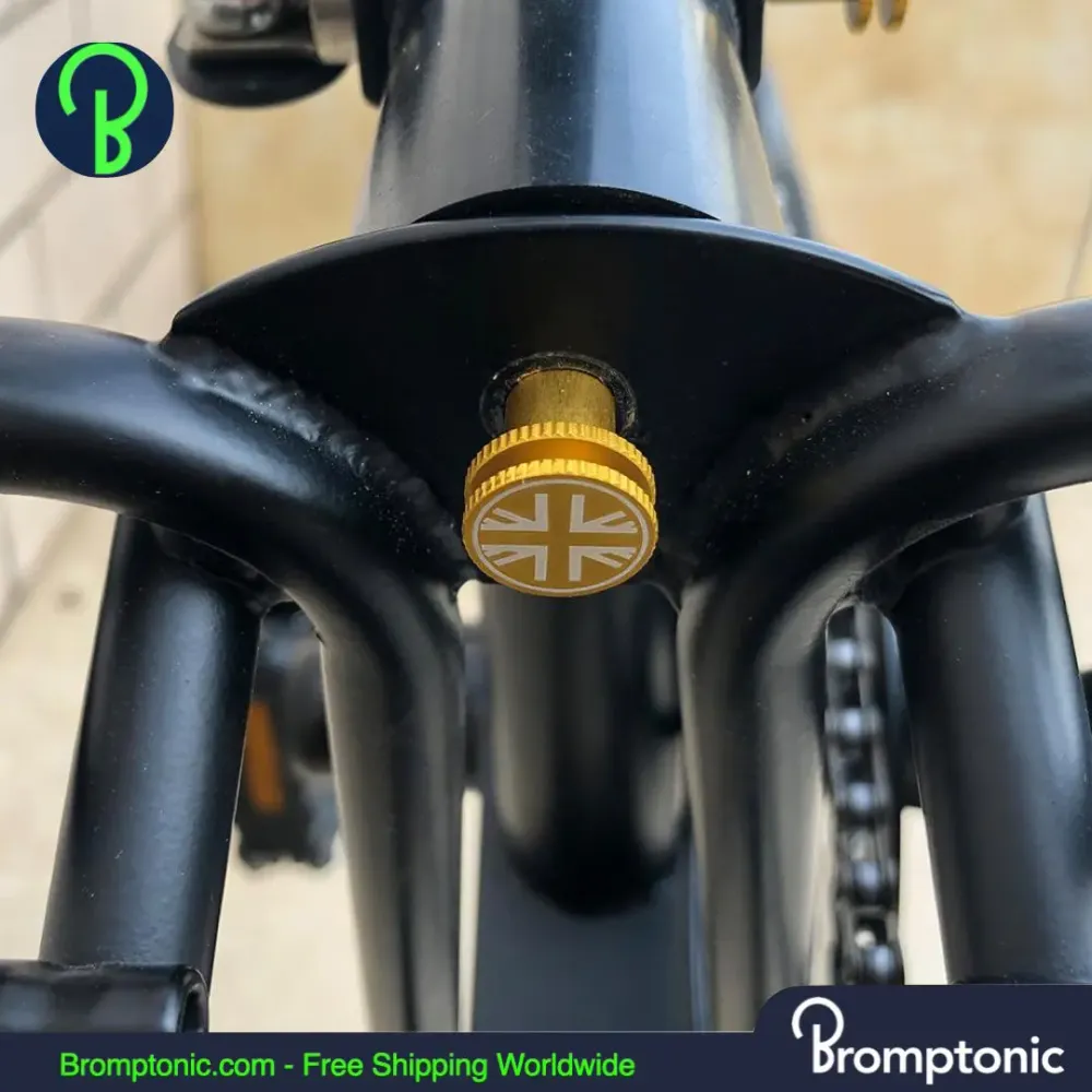 Brompton titanium Britse vlag fietsschokbout 11g ophangschroef