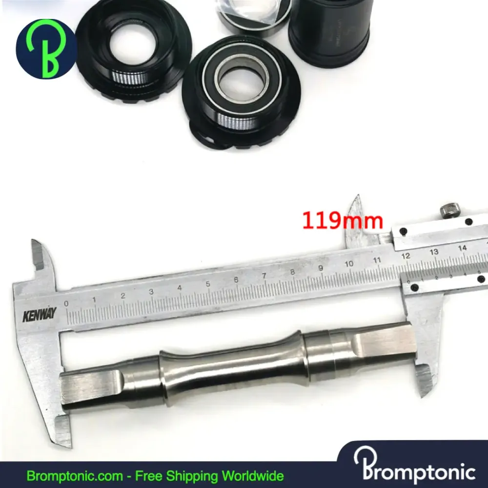 Brompton Ultralight Titanium Vierkante Taper Trapas 119mm
