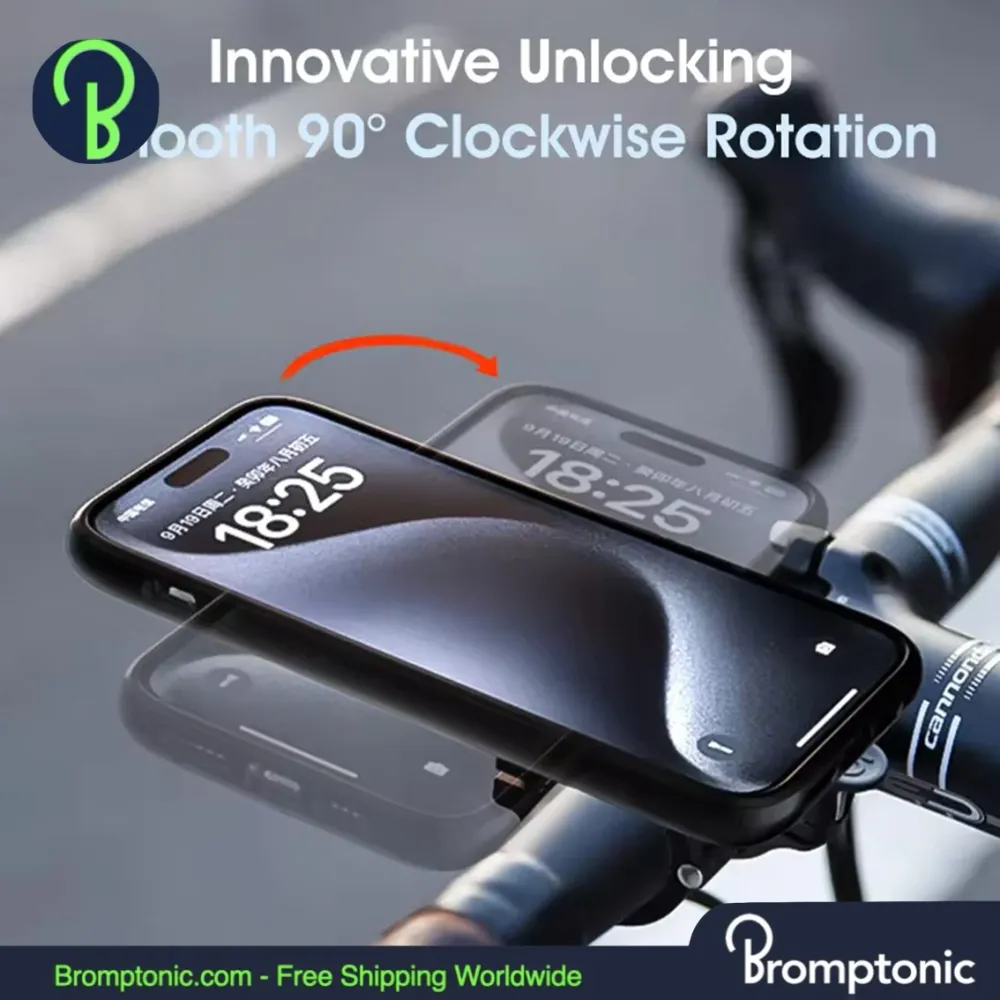 Bromptonic Quadlock Telefoonhouder iPhone Schokbestendig Hoesje met Viervoudig Slot