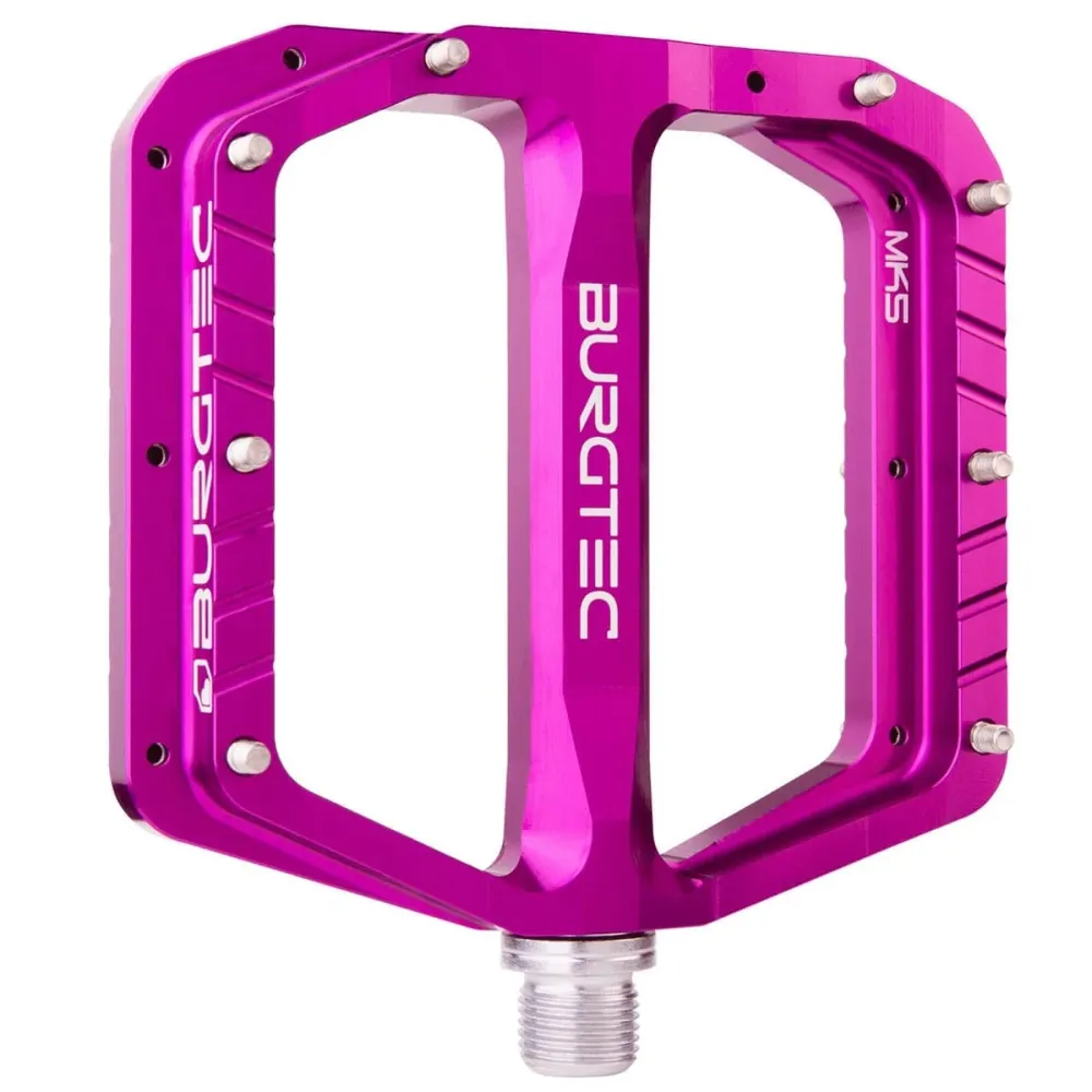 BURGTEC PENTHOUSE FLAT MK5 stalen as platte pedalen paars