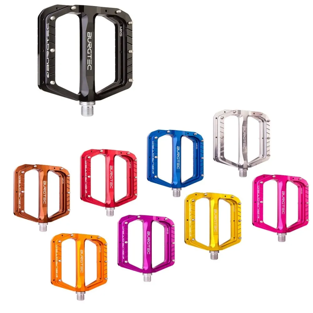 BURGTEC PENTHOUSE FLAT MK5 stalen as platte pedalen paars