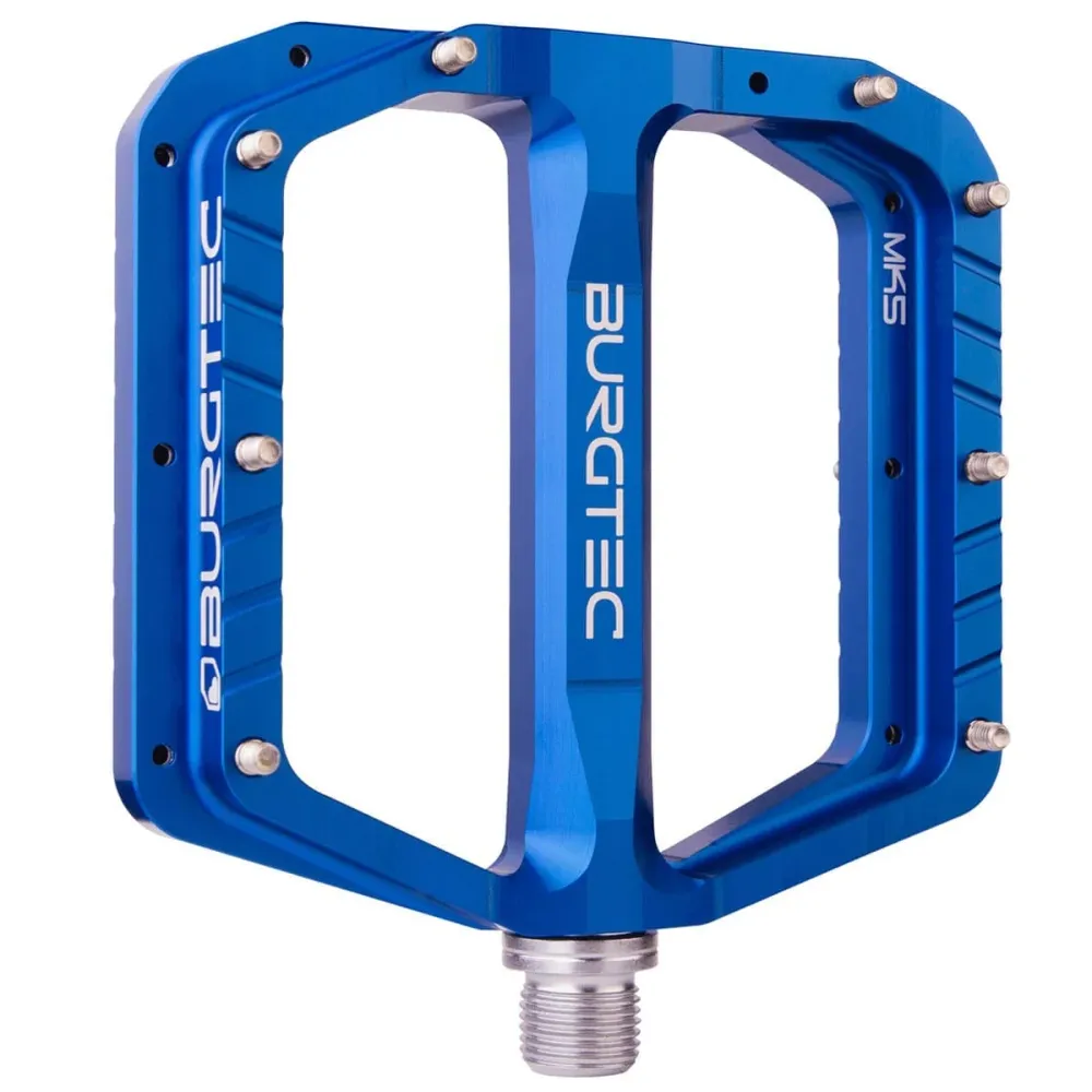 BURGTEC PENTHOUSE FLAT MK5 Stalen vlakke pedalen met as Blauw